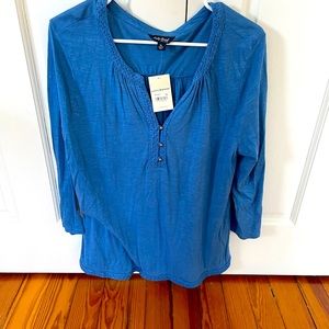 Lucky brand blue long sleeve shirt